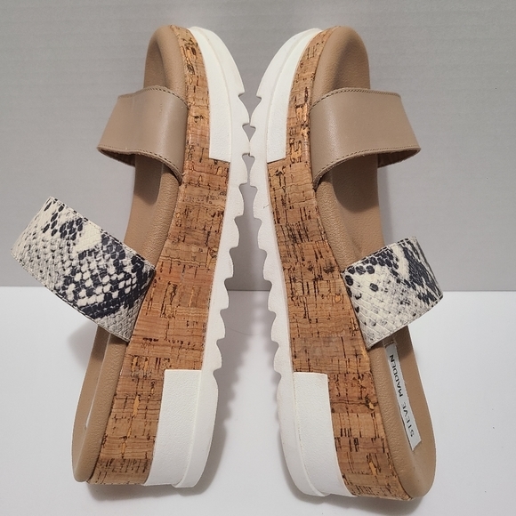 Steve Madden Thalia Cork Platform Sandal Reptile / Snake Strap Size 9M‎ - Picture 8 of 10